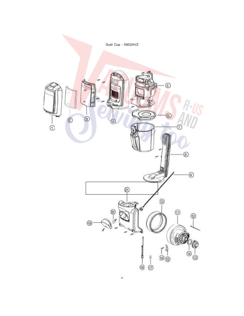 Eureka 5902AVZ exploded schematic diagram (page 2)