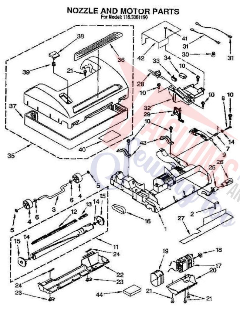 Kenmore 116.3361190 exploded schematic diagram (page 2)