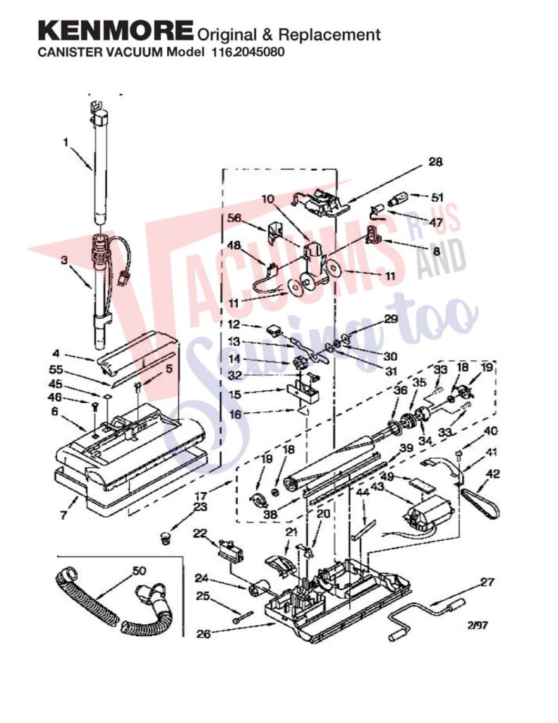 Kenmore 116.2045080 exploded schematic diagram (page 2)