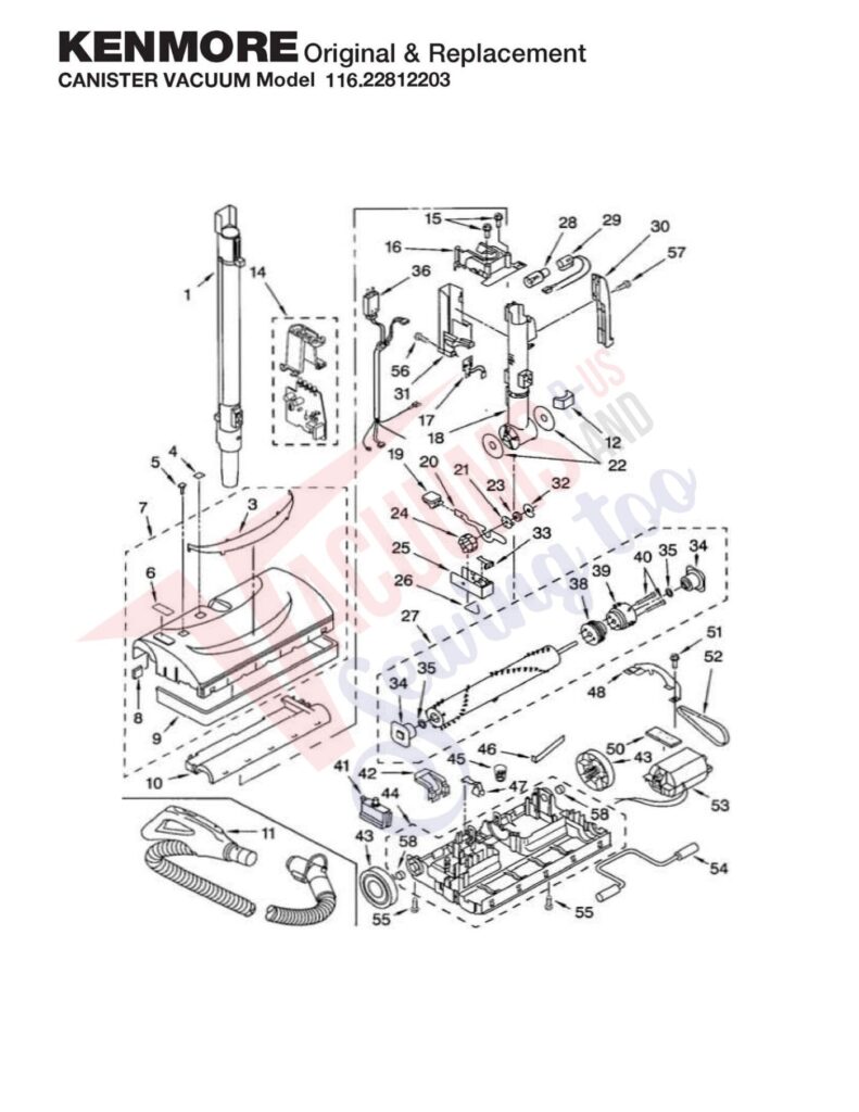Kenmore 116.22812203 exploded schematic diagram (page 2)