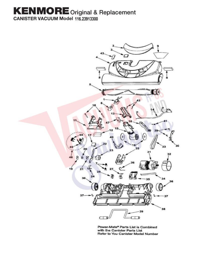 Kenmore 116.23913300 exploded schematic diagram (page 2)