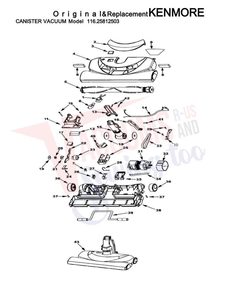 Kenmore 116.25812503 exploded schematic diagram (page 2)