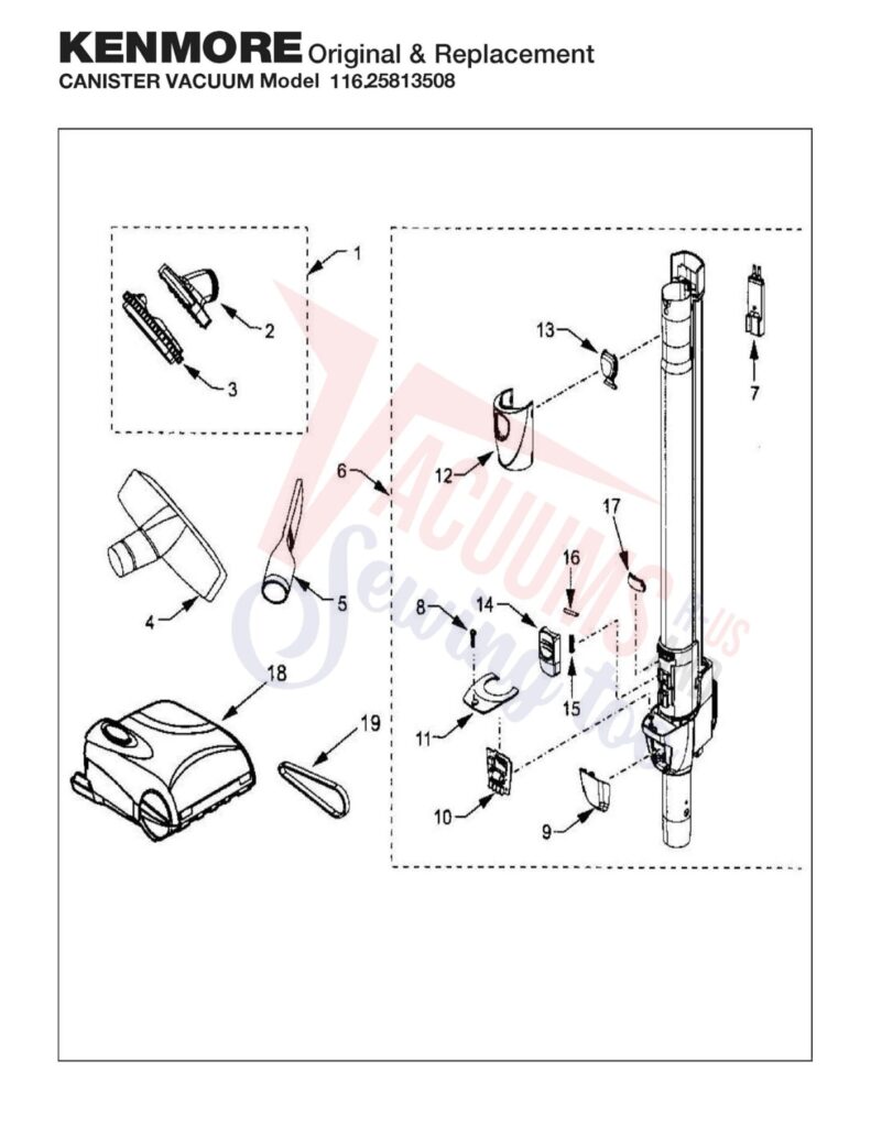 Kenmore 116.25813508 exploded schematic diagram (page 4)
