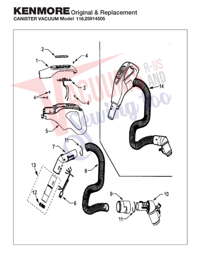 Kenmore 116.25914505 exploded schematic diagram (page 3)