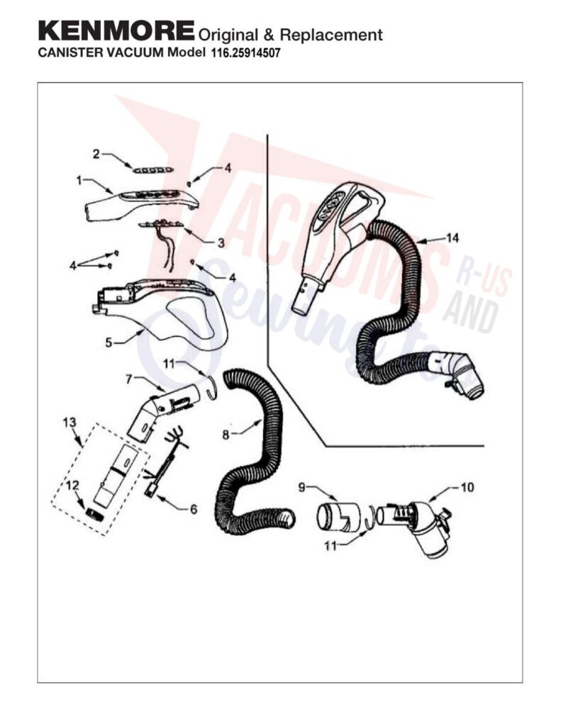 Kenmore 116.25914507 exploded schematic diagram (page 3)