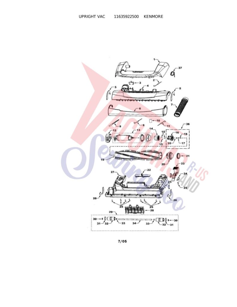 Kenmore 116.35922500 exploded schematic diagram (page 3)