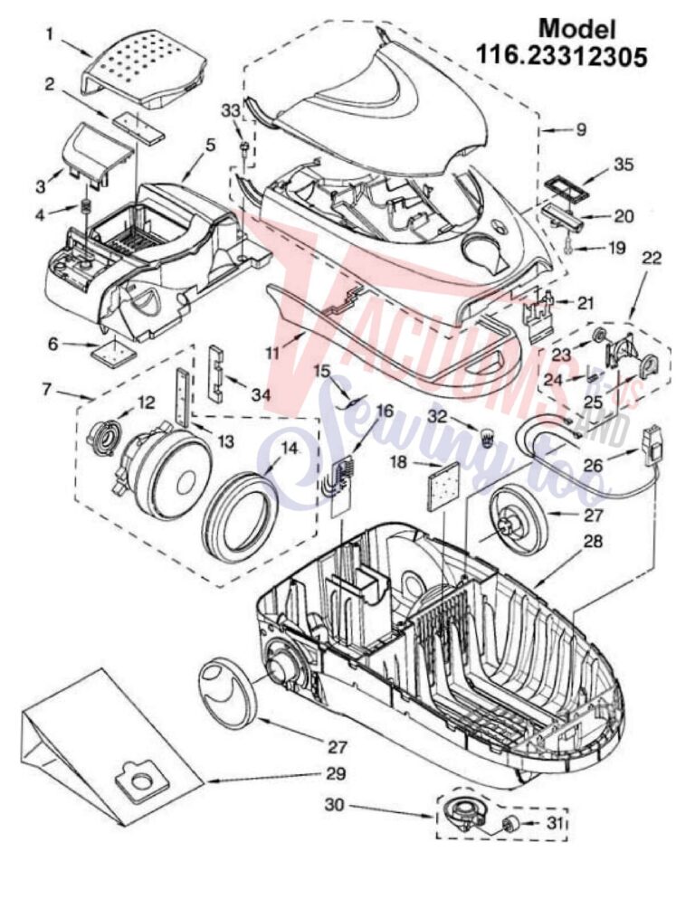 Kenmore 116.23312305 schematic page 1 preview