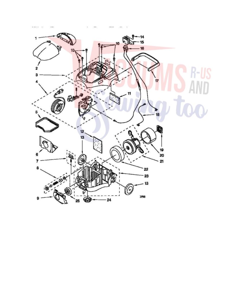 Kenmore 116.28075890 exploded schematic diagram (page 1)
