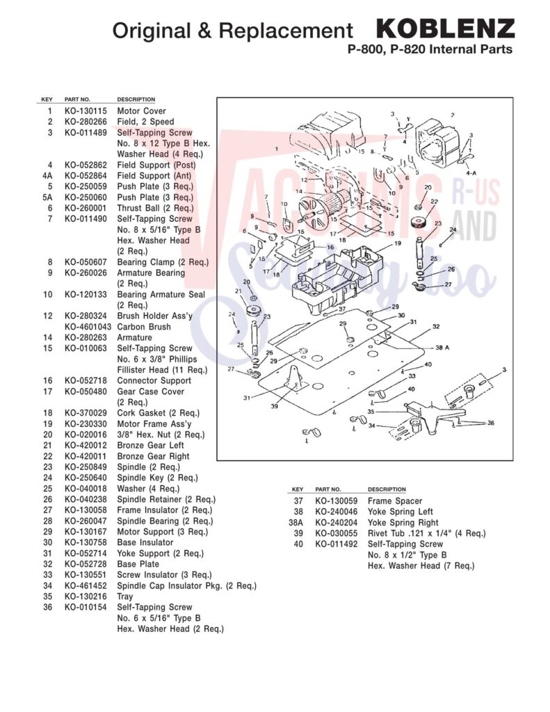 Koblenz P-800 exploded schematic diagram (page 2)