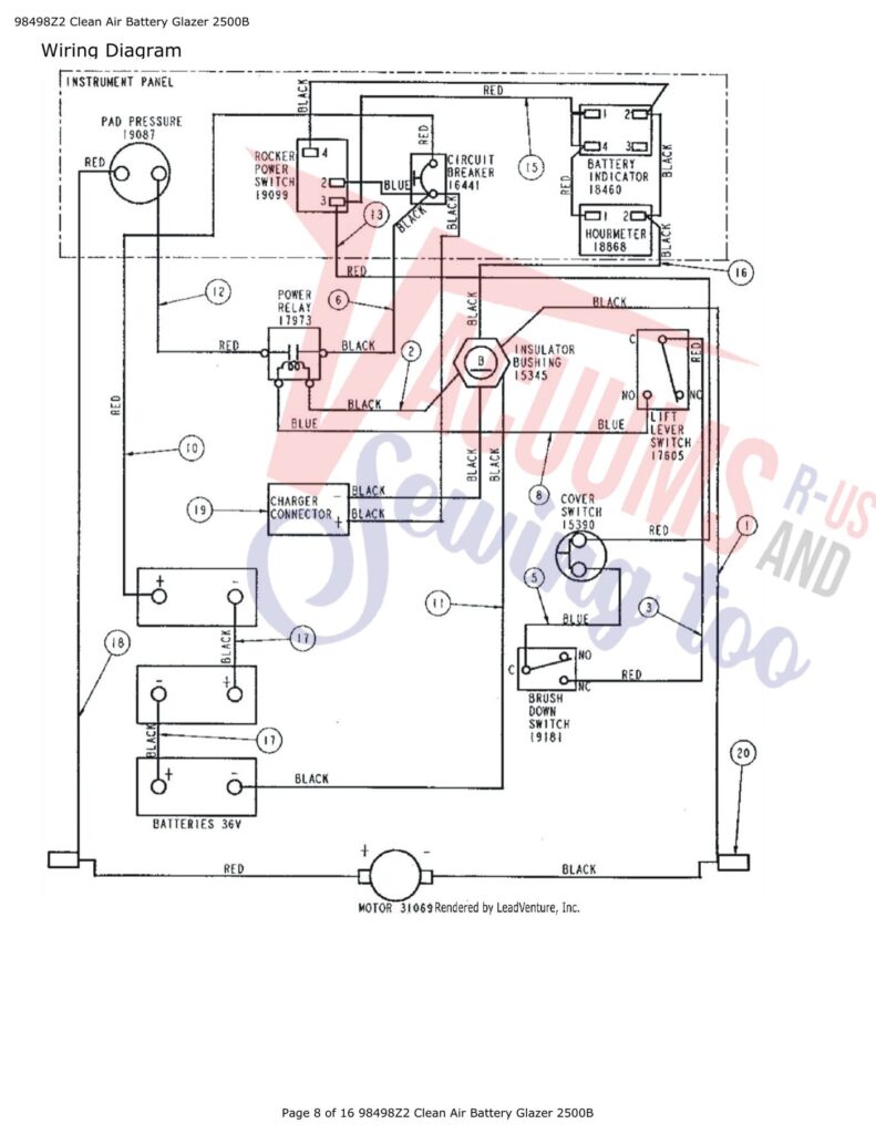 Tornado 2500B exploded schematic diagram (page 2)