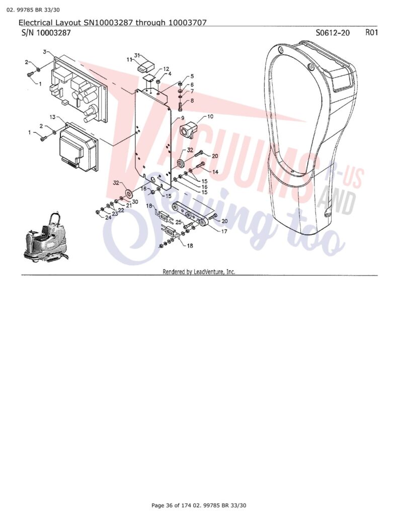 Tornado 99780 exploded schematic diagram (page 4)