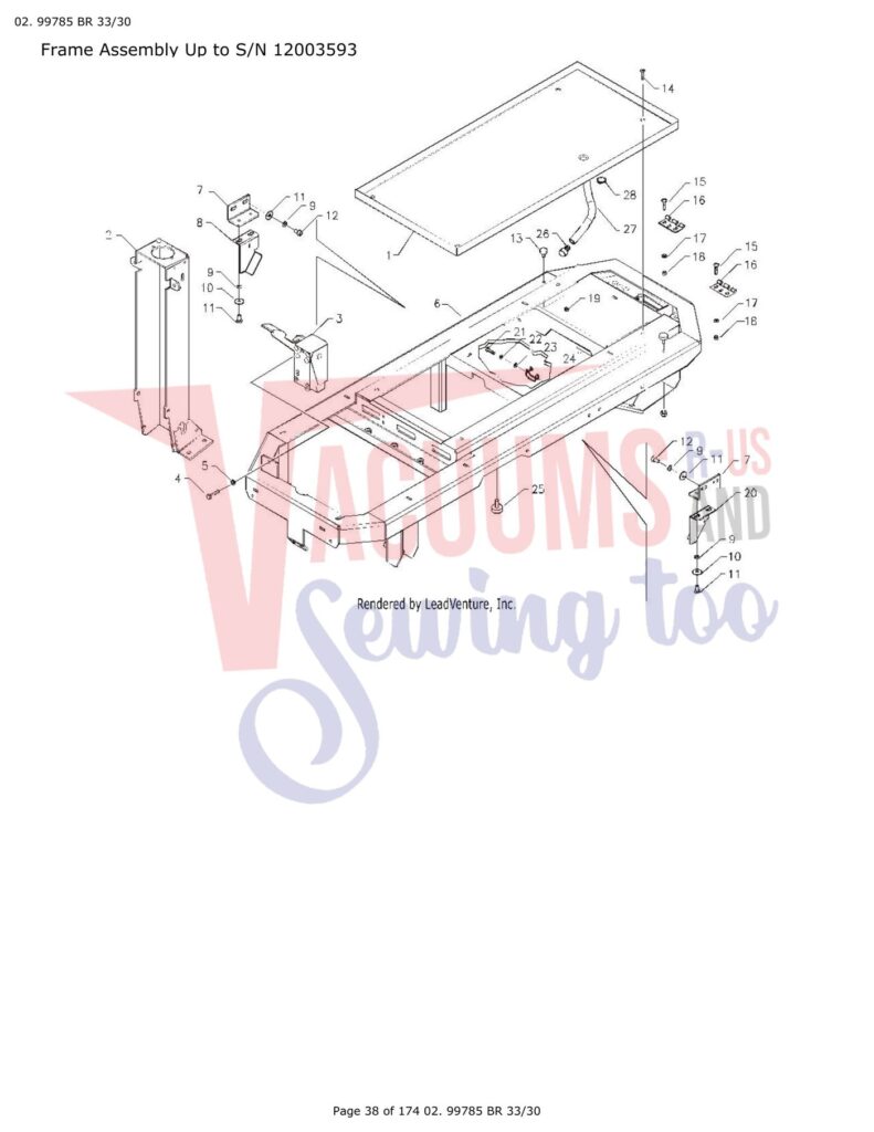 Tornado 99780 exploded schematic diagram (page 5)