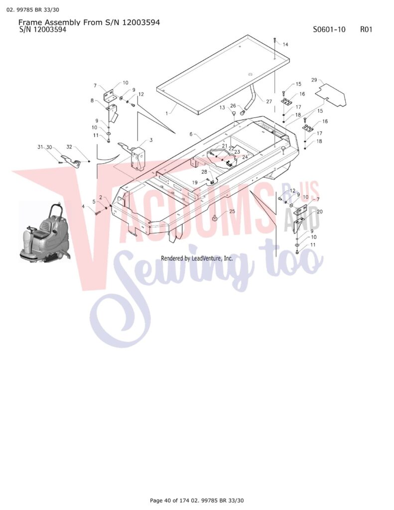 Tornado 99780 exploded schematic diagram (page 6)