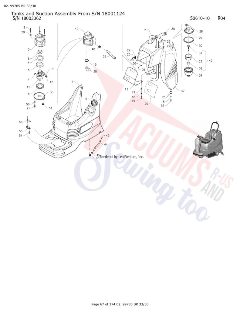 Tornado 99780 exploded schematic diagram (page 15)