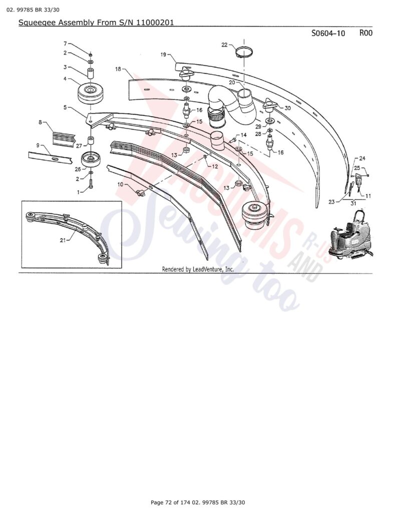 Tornado 99780 exploded schematic diagram (page 17)
