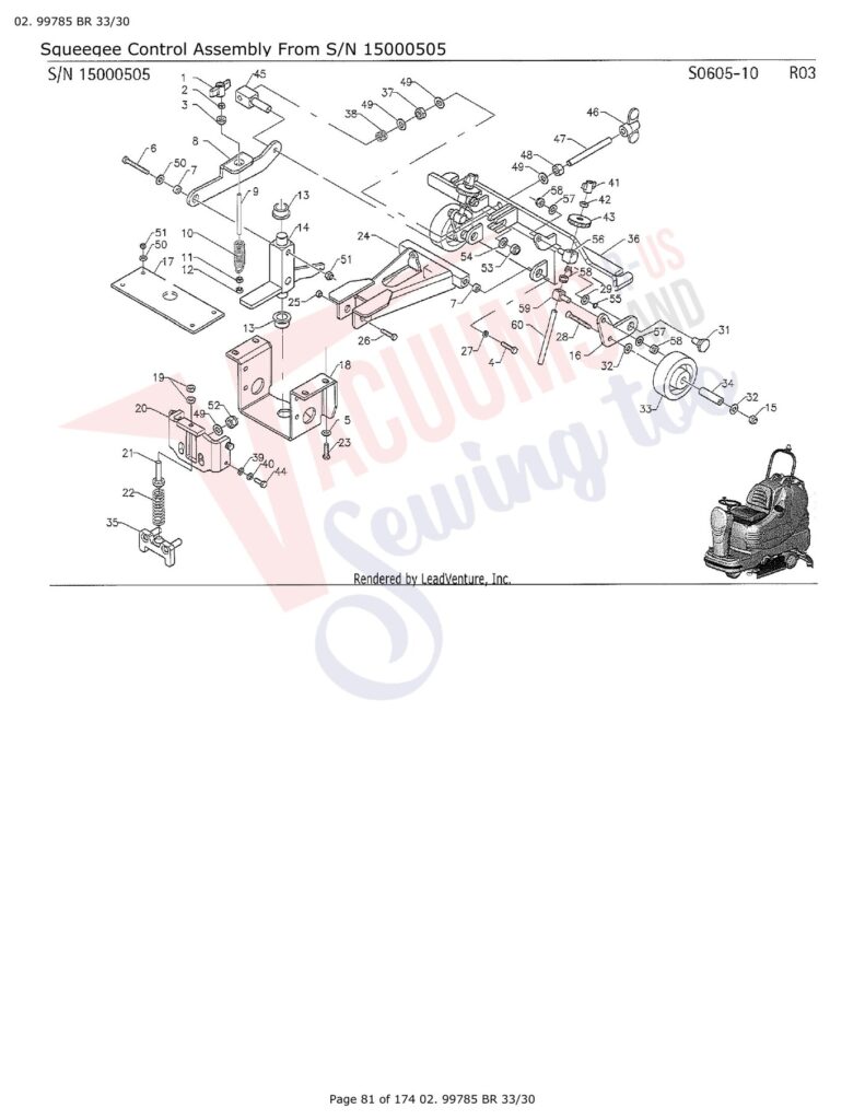 Tornado 99780 exploded schematic diagram (page 20)