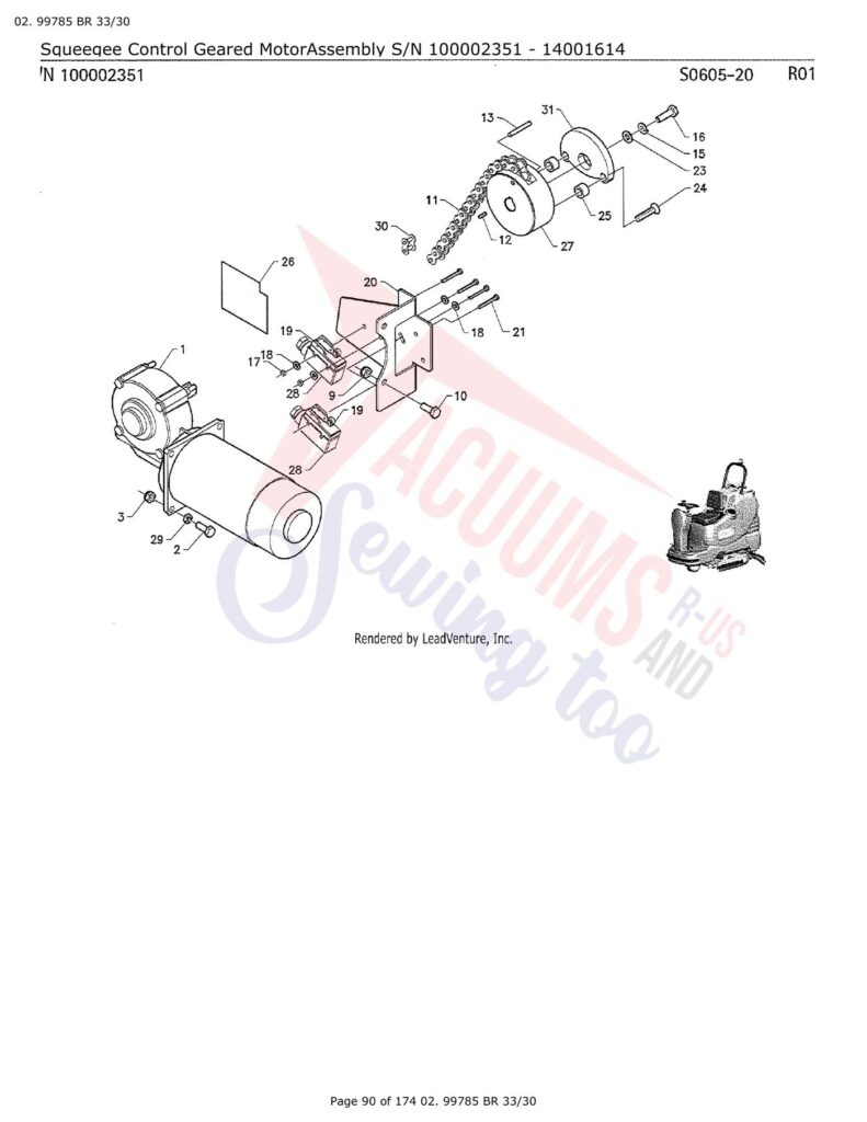 Tornado 99780 exploded schematic diagram (page 24)