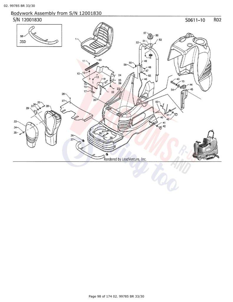 Tornado 99780 exploded schematic diagram (page 27)