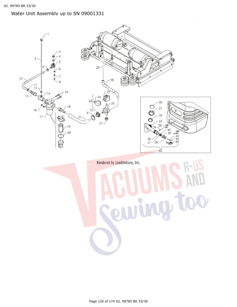 Tornado 99780 exploded schematic diagram (page 33)