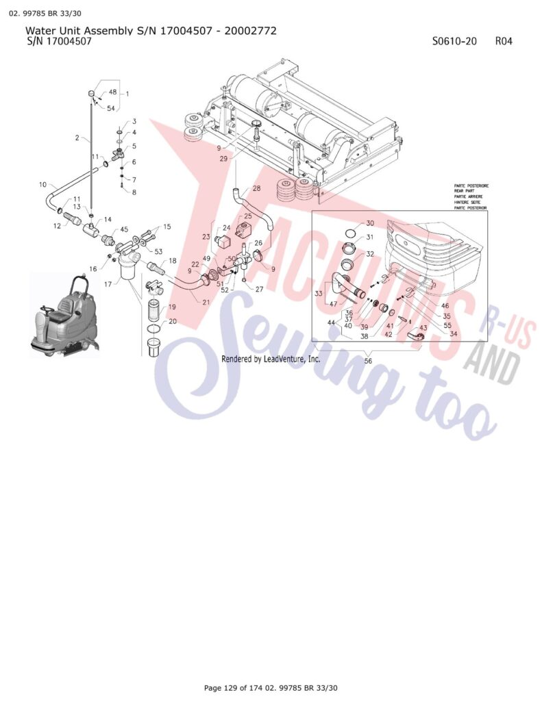 Tornado 99780 exploded schematic diagram (page 37)