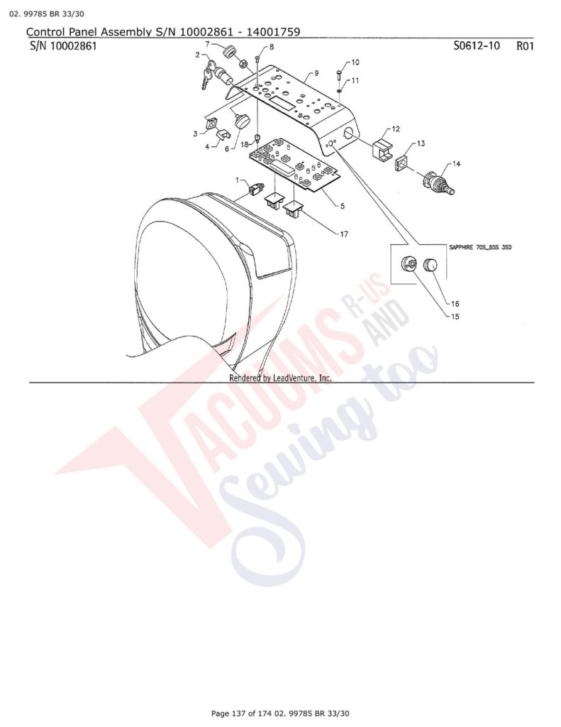 Tornado 99780 exploded schematic diagram (page 40)