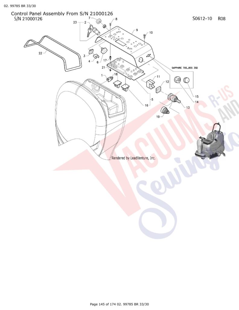 Tornado 99780 exploded schematic diagram (page 44)