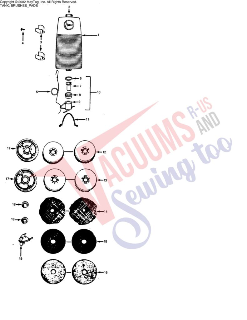 Hoover 5140 exploded schematic diagram (page 2)