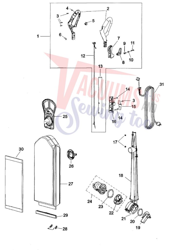 Maytag HSCU8000B exploded schematic diagram (page 1)