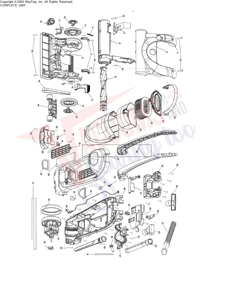 Hoover U5176-900 exploded schematic diagram (page 1)