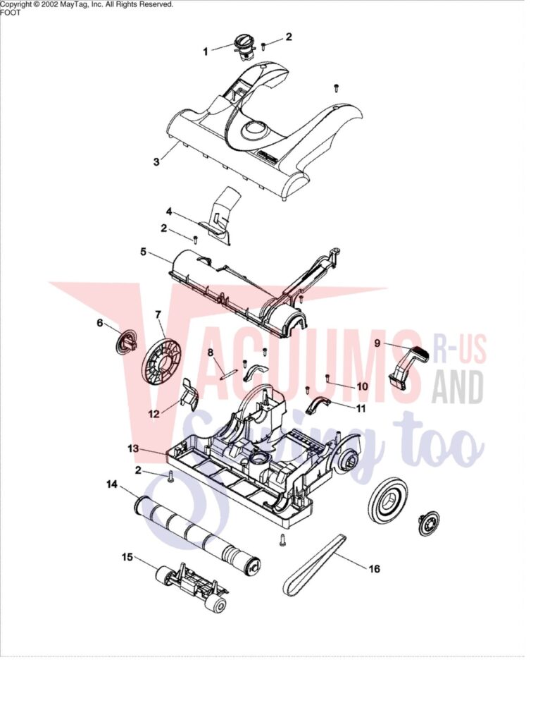 Hoover U5179-900 exploded schematic diagram (page 1)