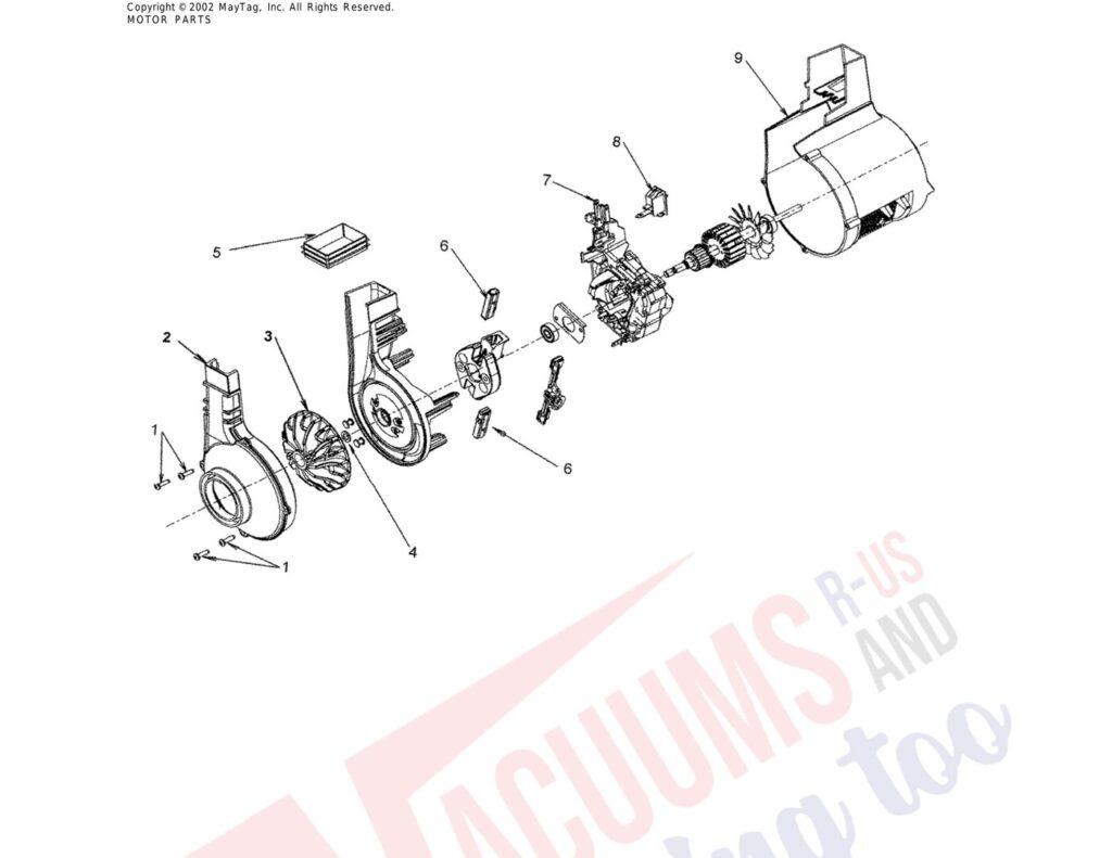Hoover U52729RM exploded schematic diagram (page 2)