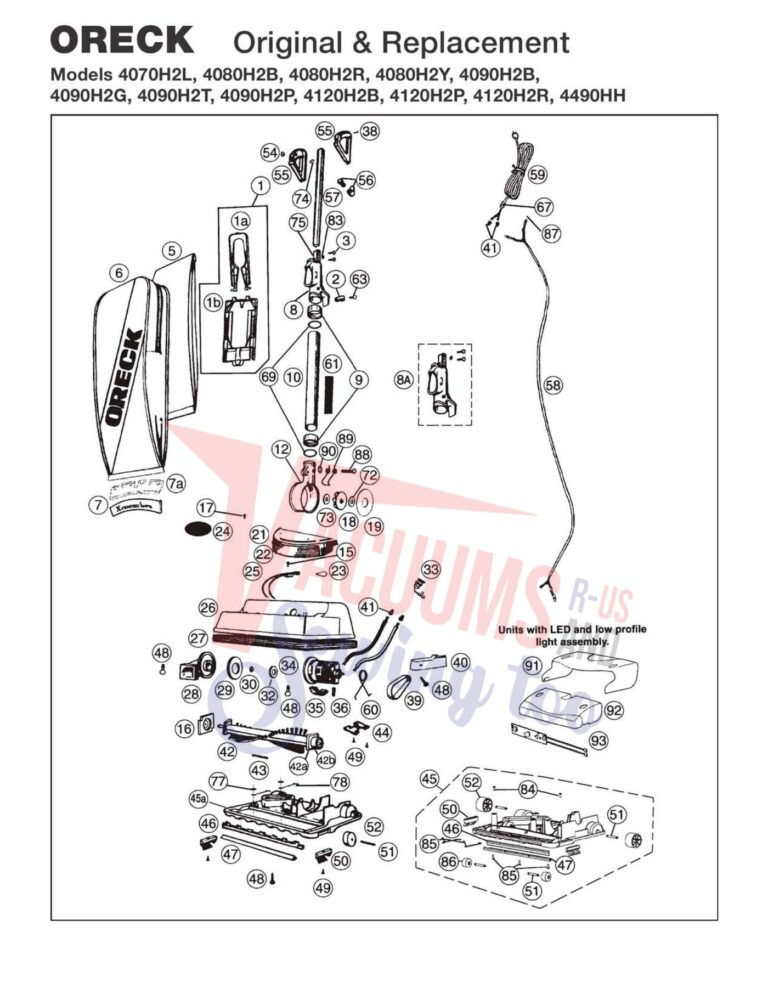 Oreck 4070h2l schematic page 1 preview