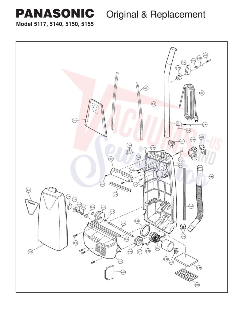 Panasonic 5117 exploded schematic diagram (page 2)