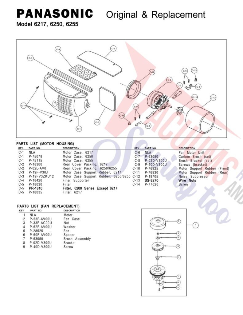 Panasonic 6217 exploded schematic diagram (page 3)