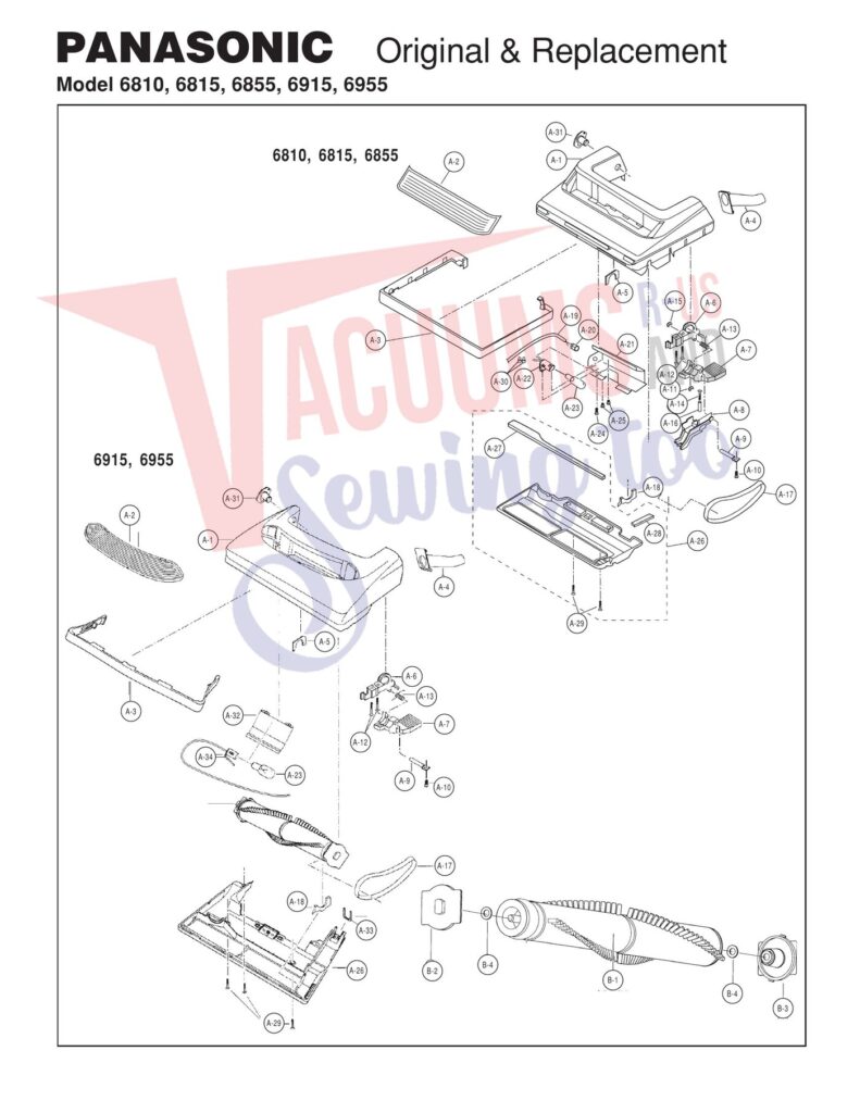 Panasonic 6810 exploded schematic diagram (page 1)