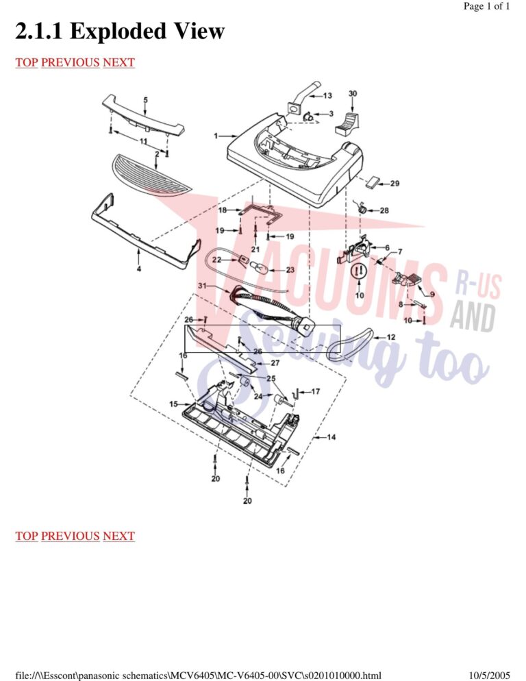 Panasonic MC-V6405 schematic page 2 preview