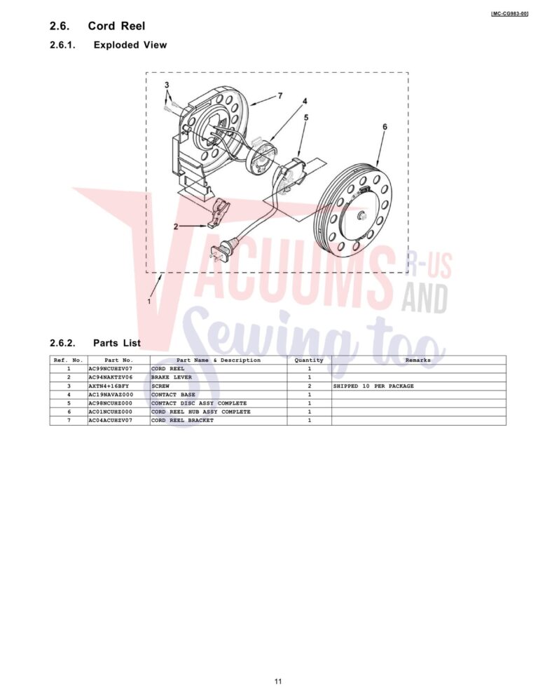 Panasonic MC-CG983 schematic page 6 preview