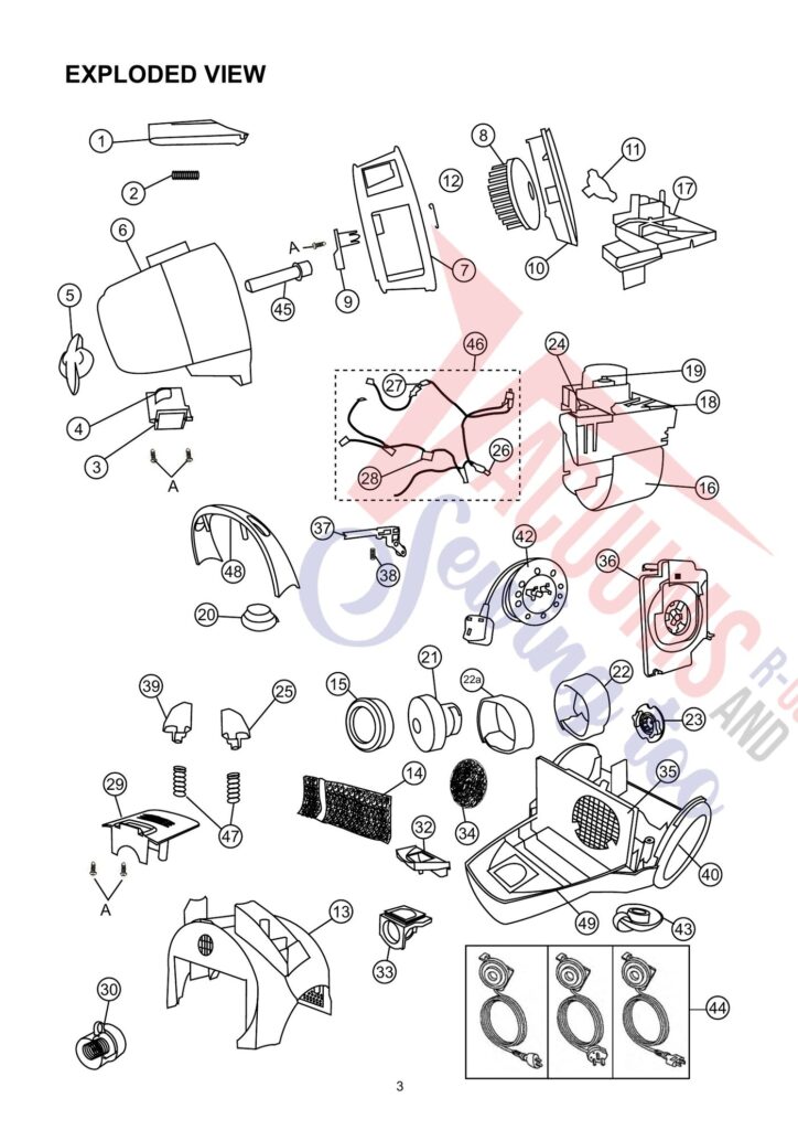 Panasonic MC-CL481 exploded schematic diagram (page 1)