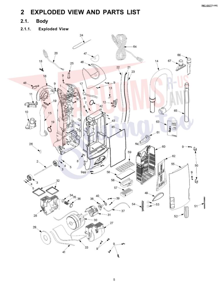 Panasonic MC-GG773 schematic page 1 preview