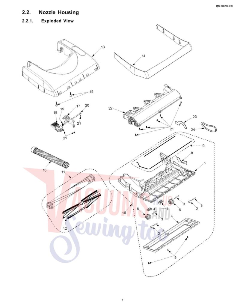 Panasonic MC-GG773 exploded schematic diagram (page 2)