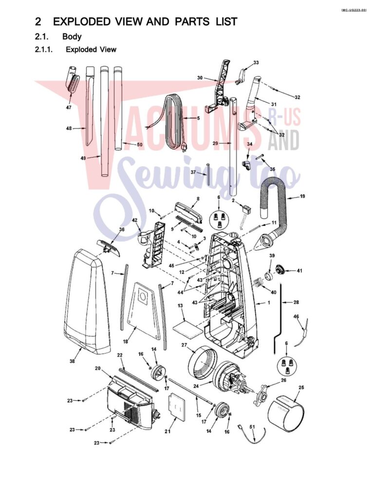 Panasonic MC-UG223 schematic page 1 preview