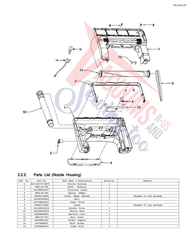 Panasonic MC-UG223 schematic page 2 preview