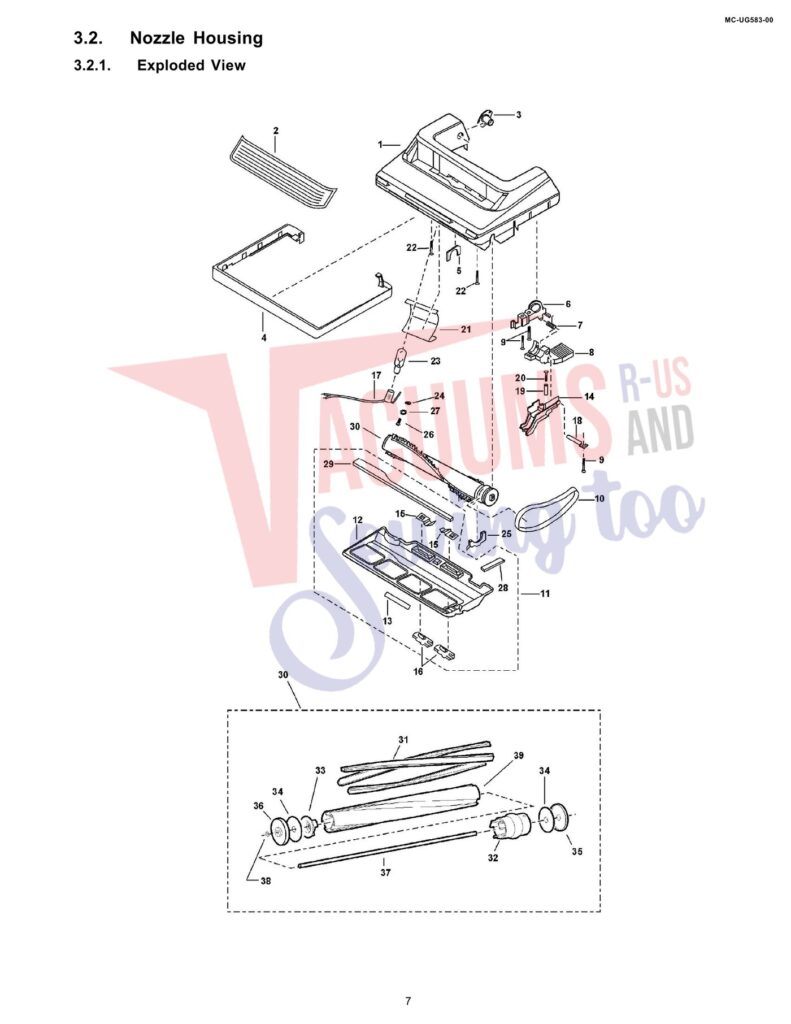 Panasonic MC-UG583 exploded schematic diagram (page 2)