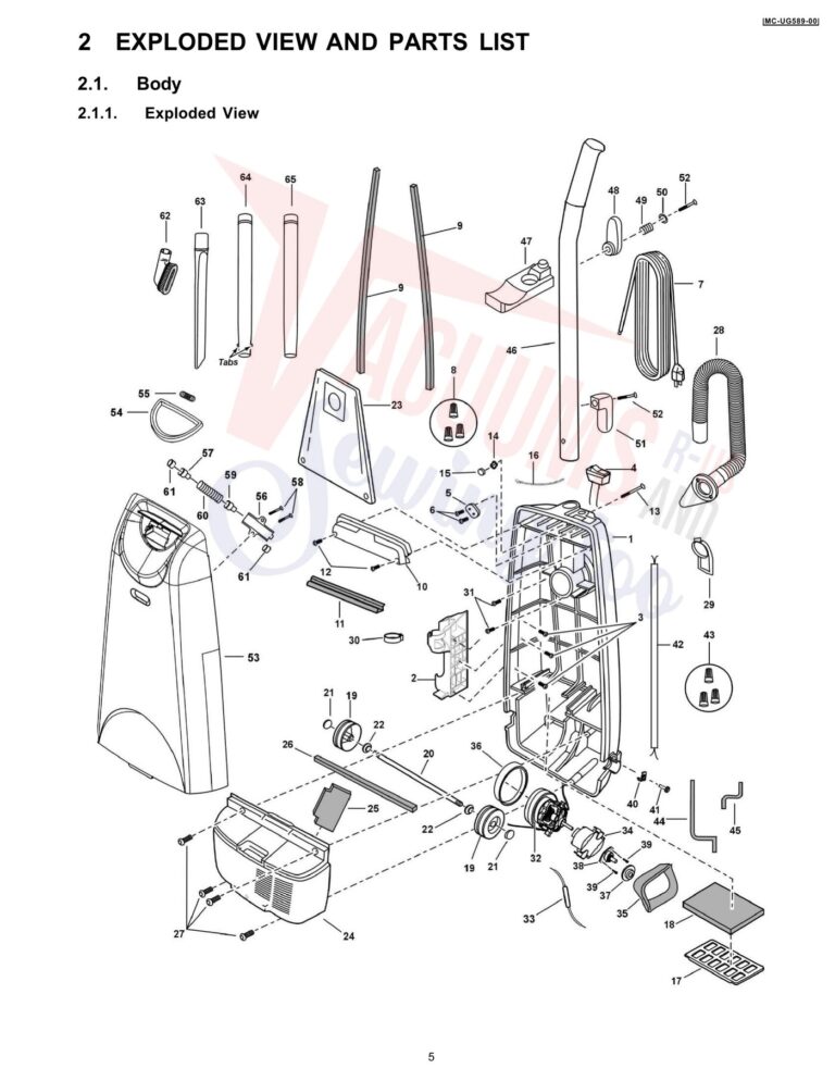Panasonic MC-UG589 schematic page 1 preview