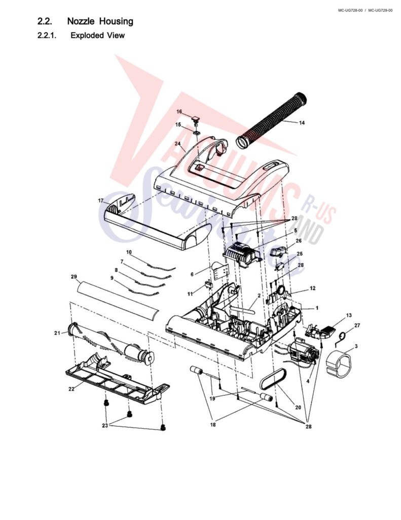 Panasonic MC-UG728 exploded schematic diagram (page 2)