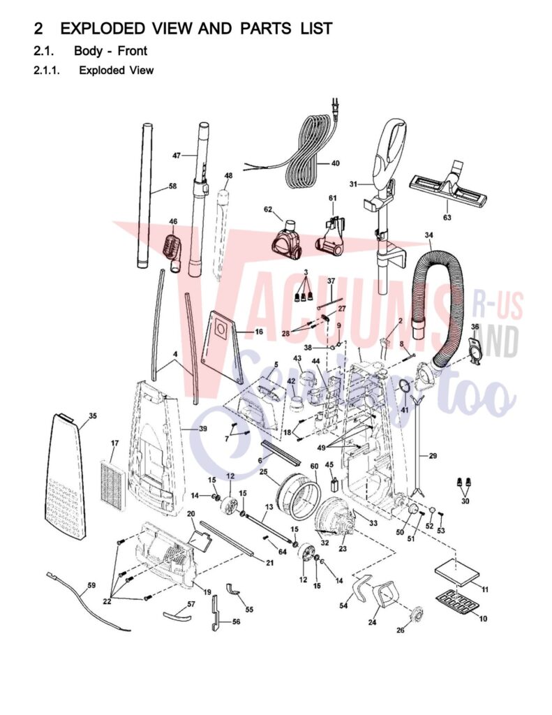 Panasonic MC-UG729 exploded schematic diagram (page 1)