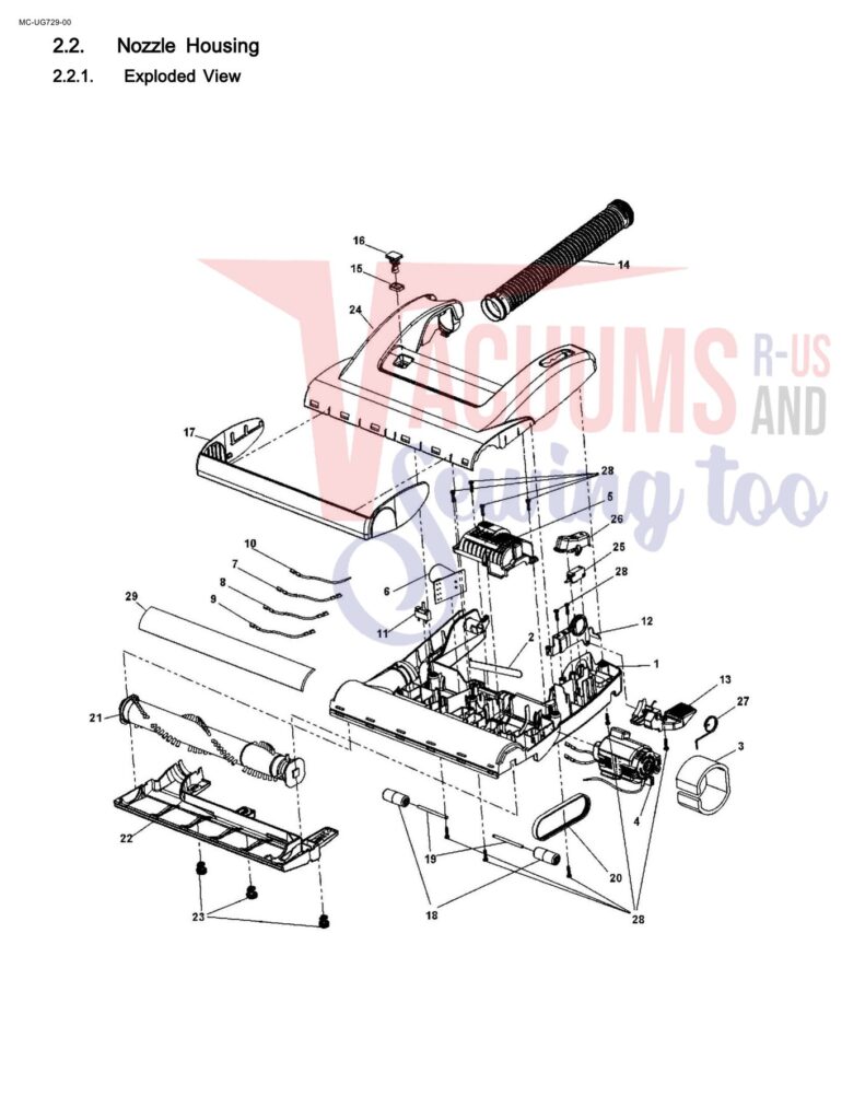 Panasonic MC-UG729 exploded schematic diagram (page 2)