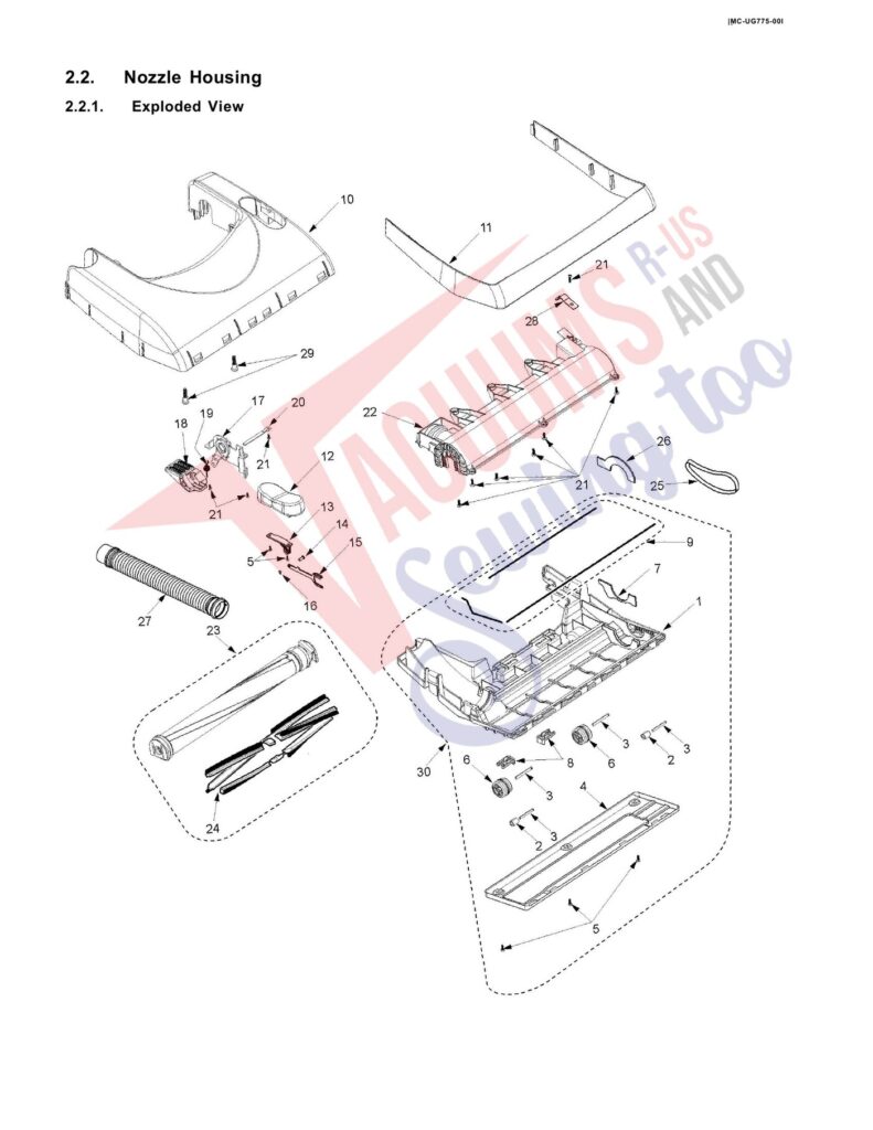 Panasonic MC-UG775 exploded schematic diagram (page 2)