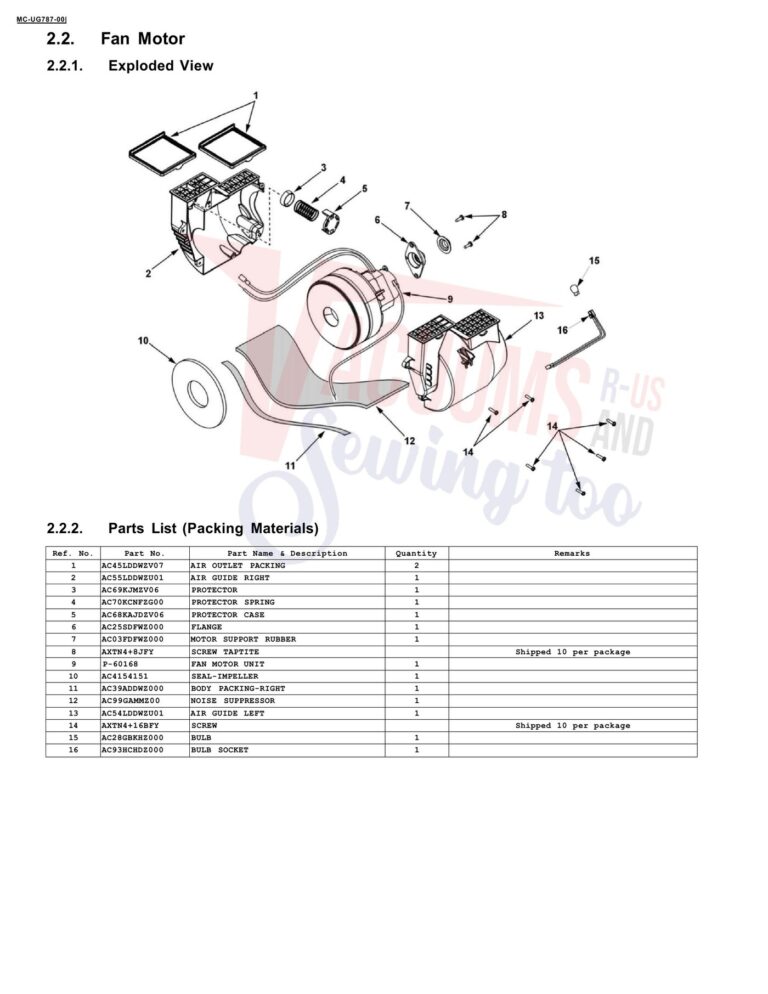 Panasonic MC-UG787 schematic page 2 preview