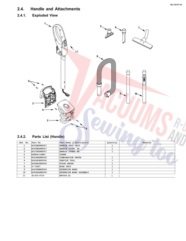 Panasonic MC-UG787 schematic page 4 preview